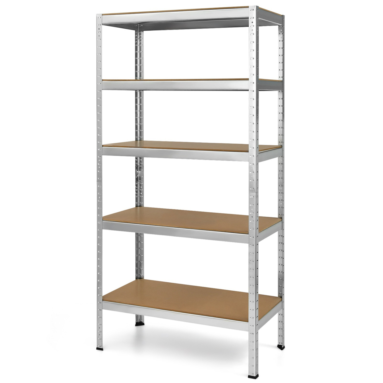 72'' Steel 5-tier Garage Shelf Metal Storage Adjustable Unit Silver - 1 Pc
