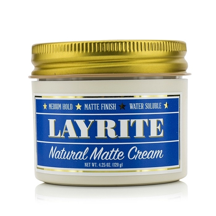 Layrite - Natural Matte Cream (Medium Hold, Matte Finish, Water Soluble)(120g/4.25oz)