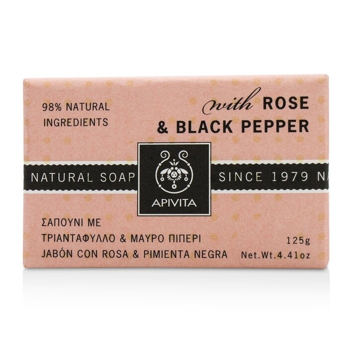 Apivita - Natural Soap With Rose & Black Pepper(125g/4.41oz)