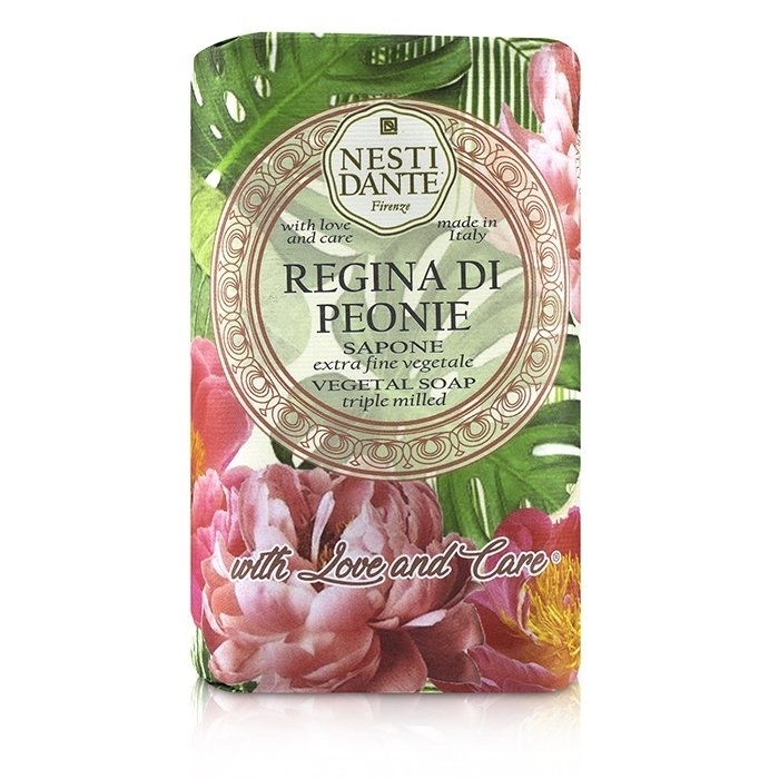 Triple Milled Vegetal Soap With Love & Care - Regina Di Peonie - 250g/8.8oz