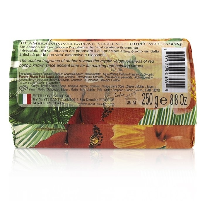 Triple Milled Vegetal Soap With Love & Care - De Ambra Papaver - 250g/8.8oz