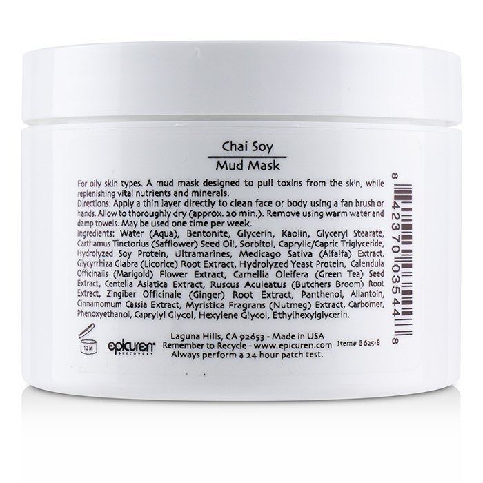 Epicuren - Chai Soy Mud Mask - For Oily Skin Types (Salon Size)(250ml/8oz)