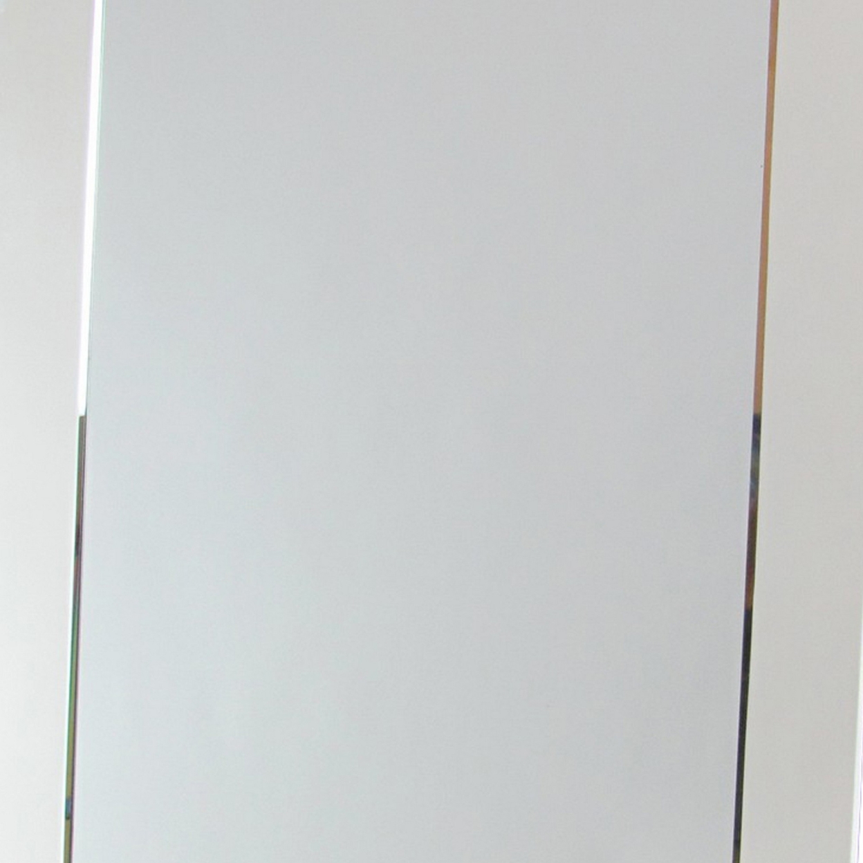 Rectangle Beveled Mirror With Mother Of Pearl Accent, Silver- Saltoro Sherpi