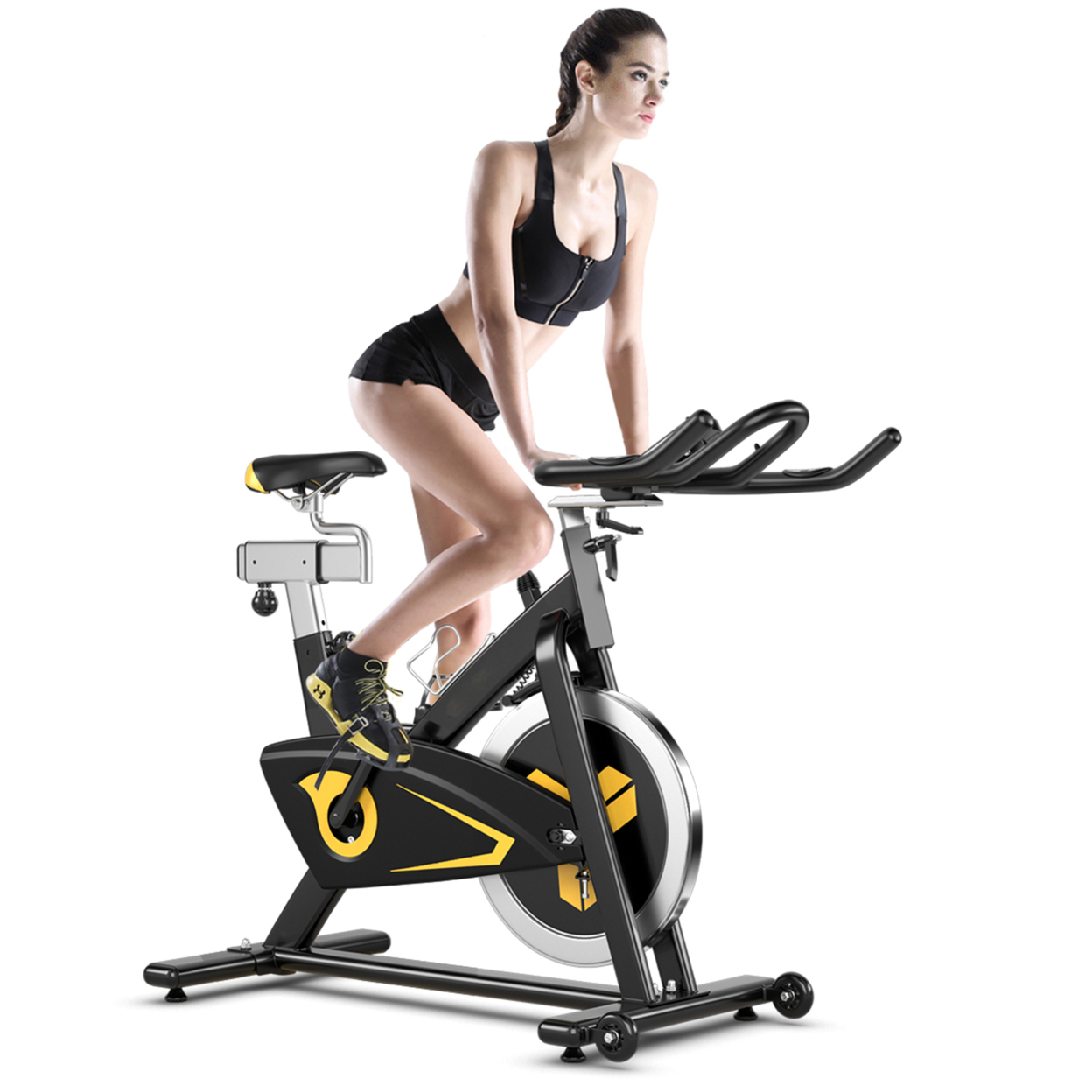 Belt Drive Stationary Bike Indoor Magnetic Exercise Bike Cardio Fitness