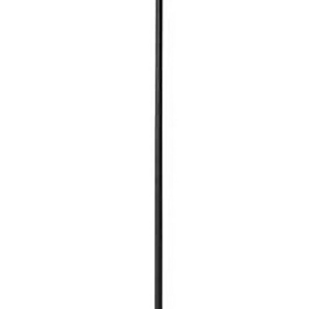 Floor Lamp With Adjustable Torchiere Head And Sleek Metal Body, Black- Saltoro Sherpi