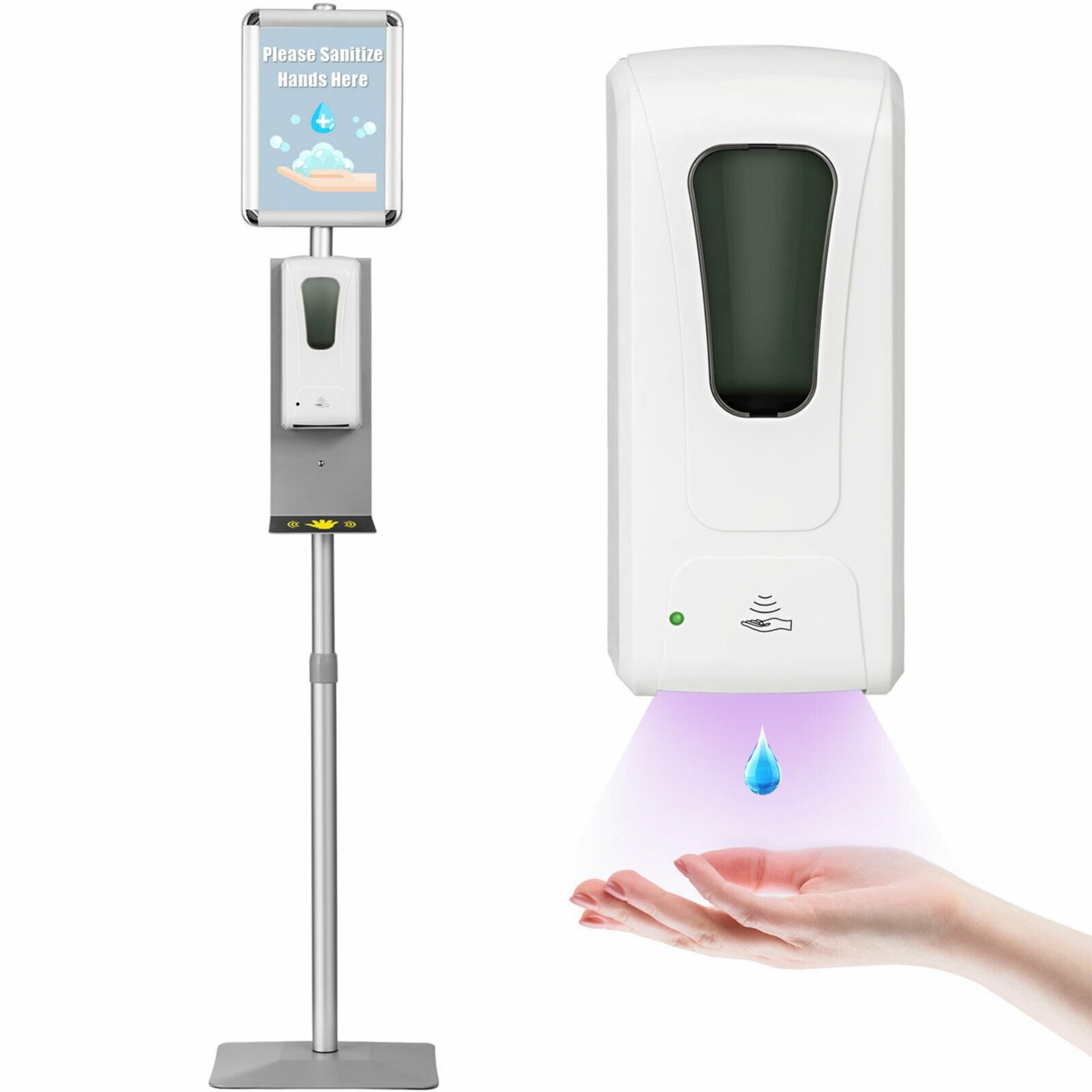 Automatic Soap Dispenser Touchless Sanitizing Station W/ Sign Board