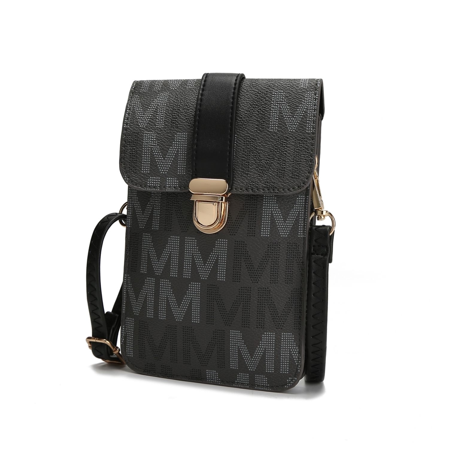 MKF Collection Lulu XL M Signature Phone Wallet Crossbody Handbag By Mia K. - Brown