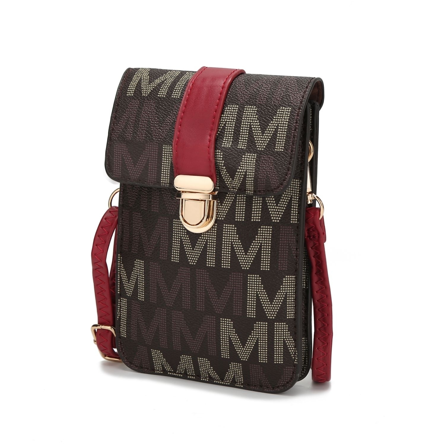 MKF Collection Lulu XL M Signature Phone Wallet Crossbody Handbag By Mia K. - Red
