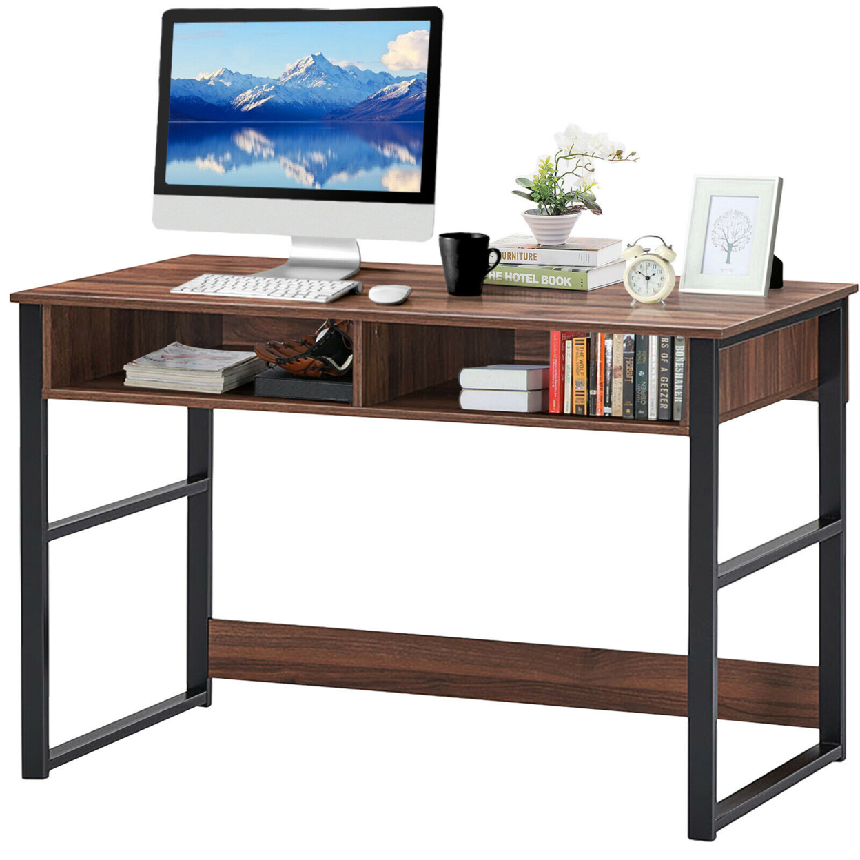 Home Office Computer Desk 2 Drawers Makeup Vanity Console Table Vintage