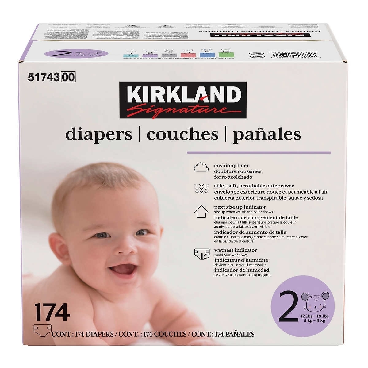 Kirkland Signature Diapers, Size 2 (174 Count)