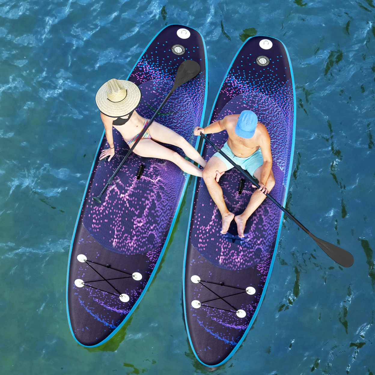 11 Ft Inflatable Stand-Up Paddle Board Non-Slip Deck Surfboard W/ Hand Pump