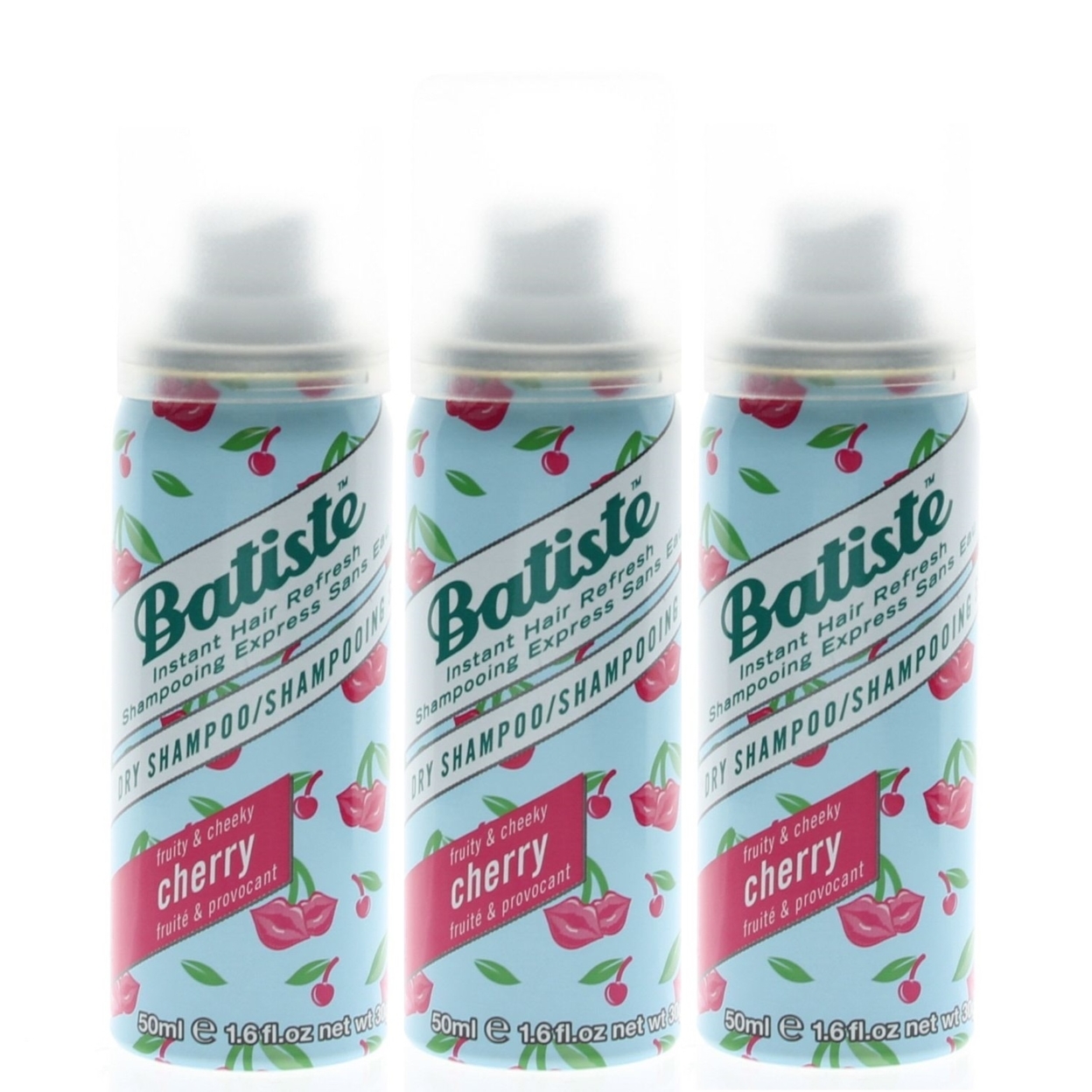 Batiste Dry Shampoo Fruity & Cheeky Cherry 1.6oz/50ml (3-Pack)
