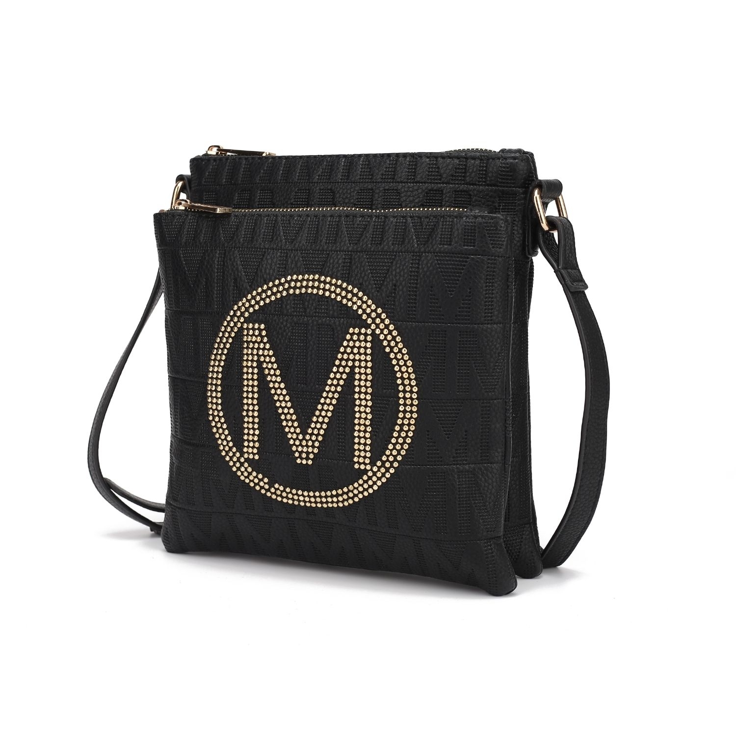 MKF Collection Genoa M Signature Crossbody Handbag By Mia K. - Chocolate