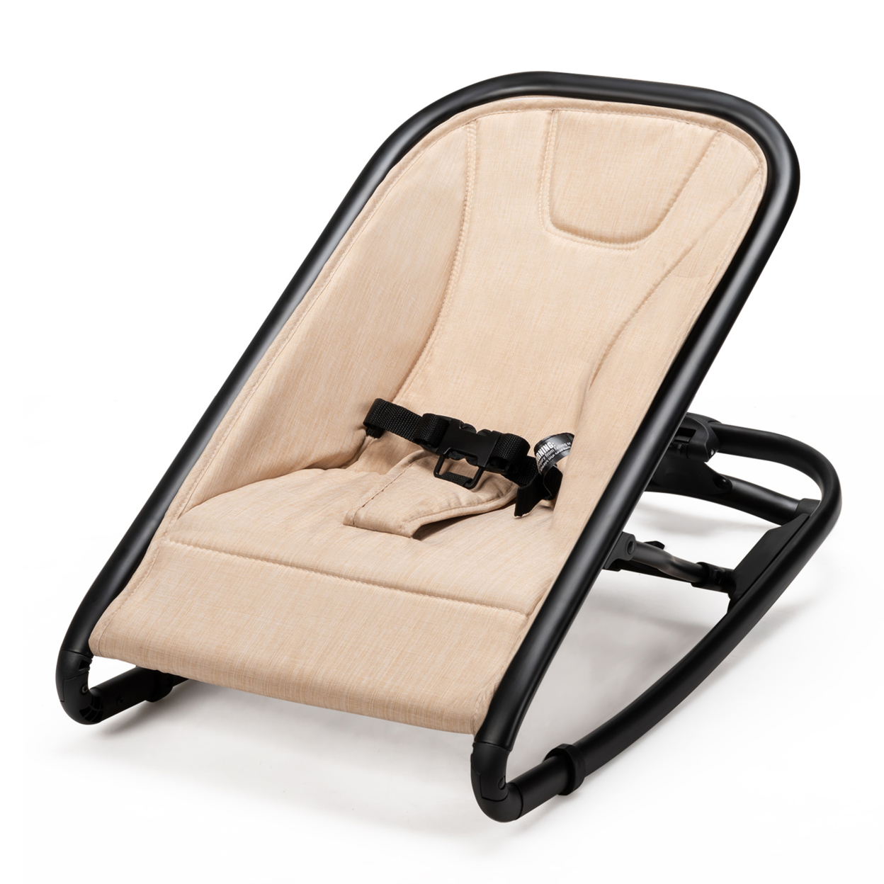 2 In 1 Folding Baby Rocker Bouncer Seat W/ 2 Adjustable Recline Positions - Beige