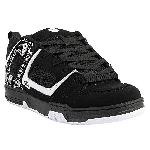 DVS Men's Gambol Skate Shoe BLACK WHITE PU NUBUCK - BLACK WHITE PU NUBUCK, 10.5