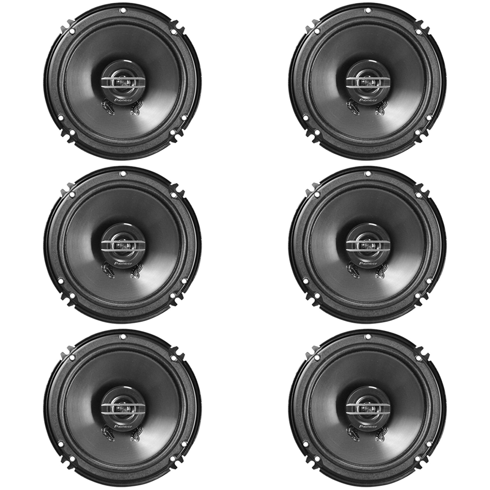 (Pack Of 6) Pioneer TS-G1620F 250 Watts 6.5 2-Way Coaxial Car Audio Speakers