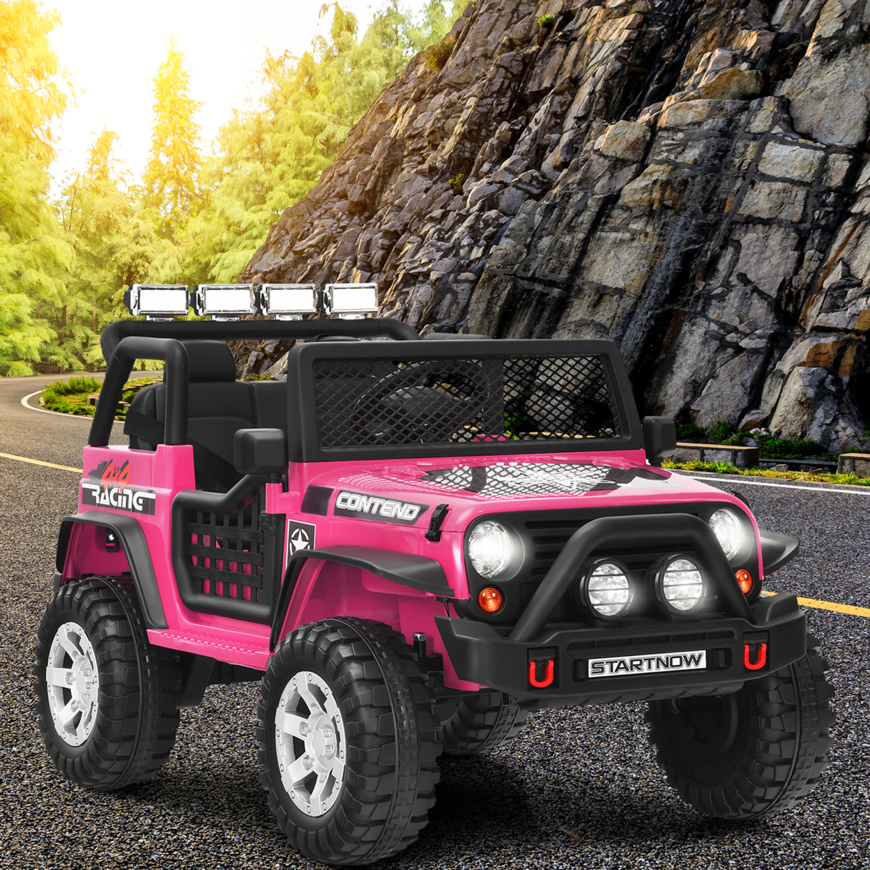 12V Electric Kids Ride On Car Truck W/ MP3 Horn 2.4G Remote Control - Pink