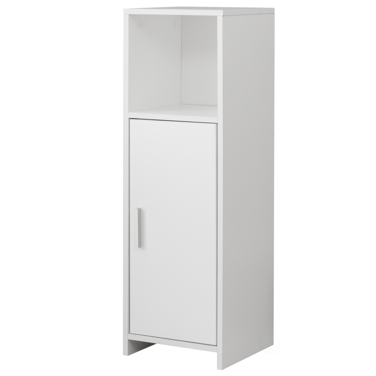 Wooden Home Tall Freestanding Bathroom Vanity Linen Tower Organizer Cabinet, White