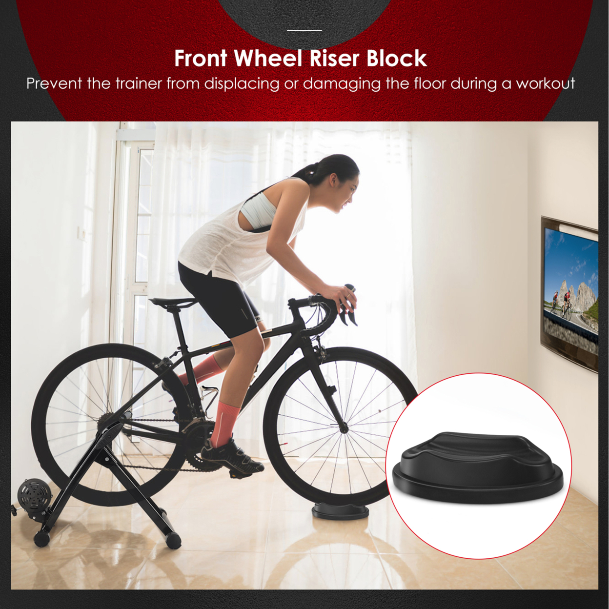 Foldable Bike Trainer Stand Cycling Exercise Stand W/ Dual-lock System