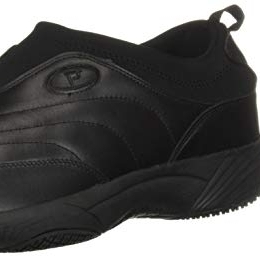 Propet Men's Wash N Wear Slip-On Shoe Black Leather - M3850SBL SR Black Leather - SR Black Leather, 10