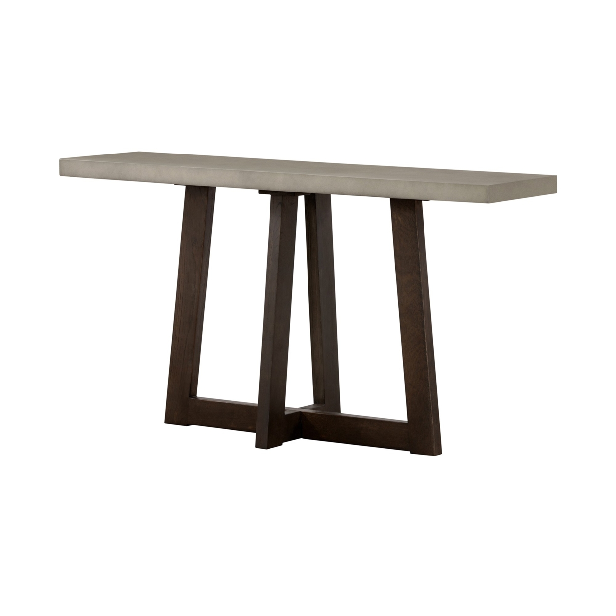 Elodie Grey Concrete And Dark Grey Oak Rectangle Console Table- Saltoro Sherpi