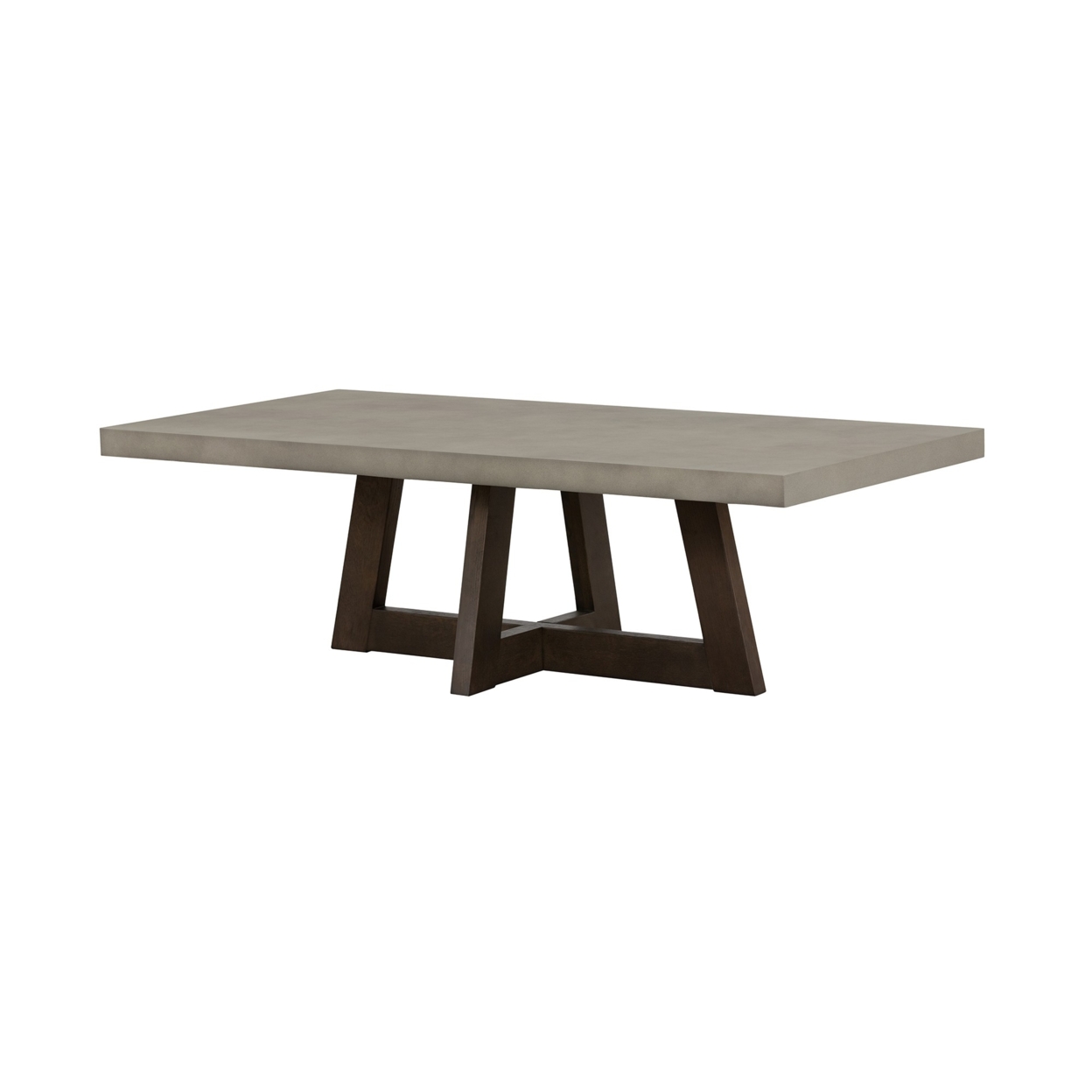 Elodie Grey Concrete And Dark Grey Oak Rectangle Coffee Table- Saltoro Sherpi