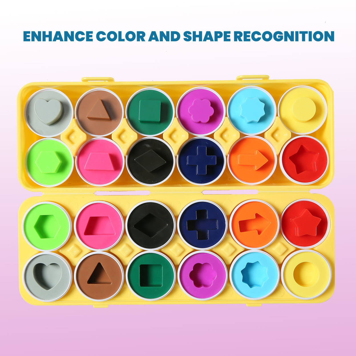 Dimple Fun Egg Matching Toy Toddler STEM Easter Eggs Toys For Kids Educational Color Sorting Toys Montessori Learning Toys Puzzle Set - Pack