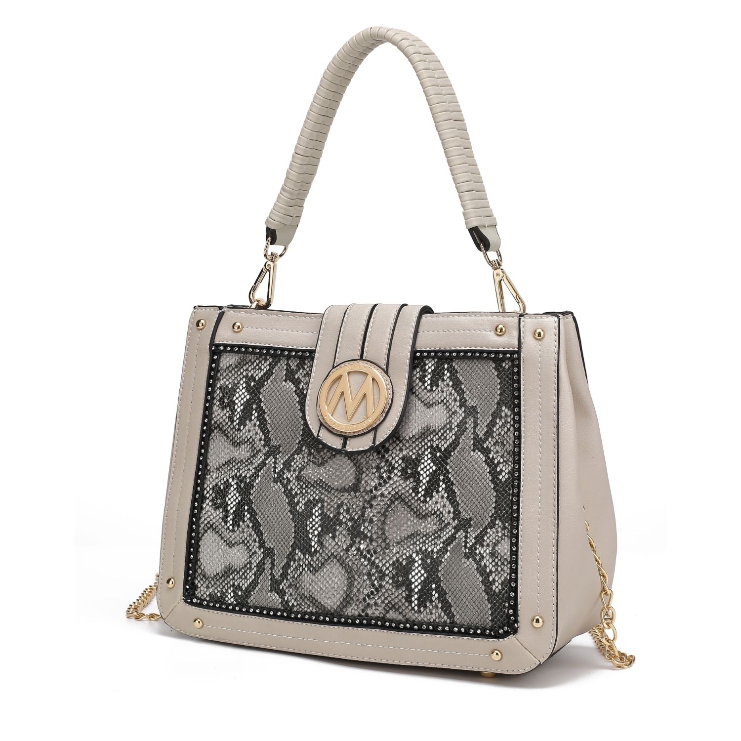 MKF Collection Kamala Shoulder Handbag By Mia K. - Light Grey