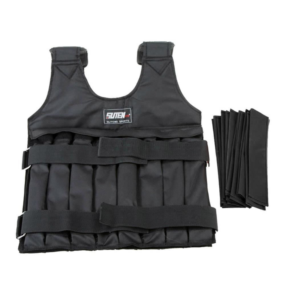 Weighted Vest Adjustable Gym Exercise Training Fitness Jacket Workout Boxing