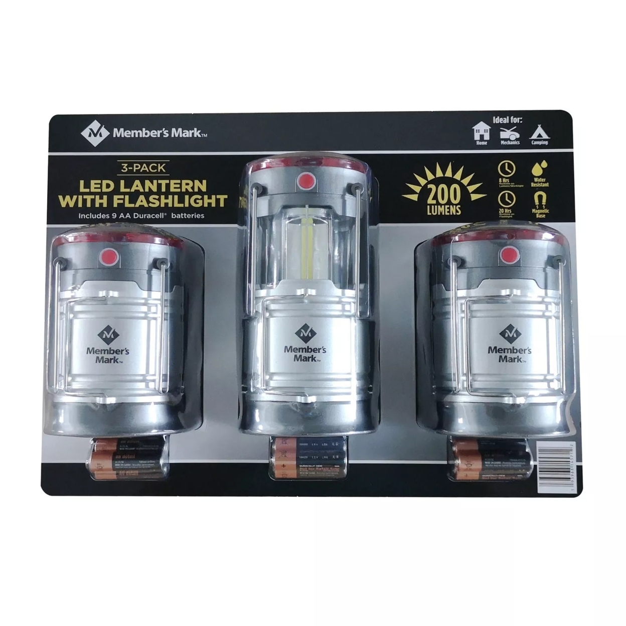 Member's Mark Lantern With Flashlight (3 Pack)