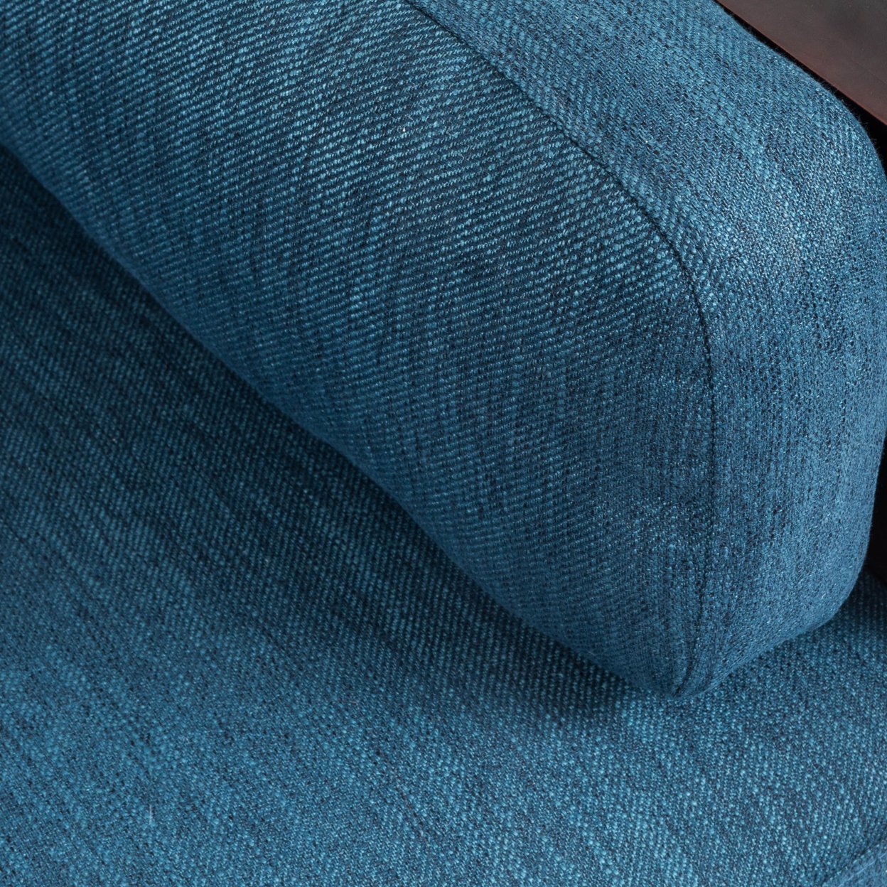 Bagan Mid-Century Modern Upholstered 3 Seater Sofa - Navy Blue
