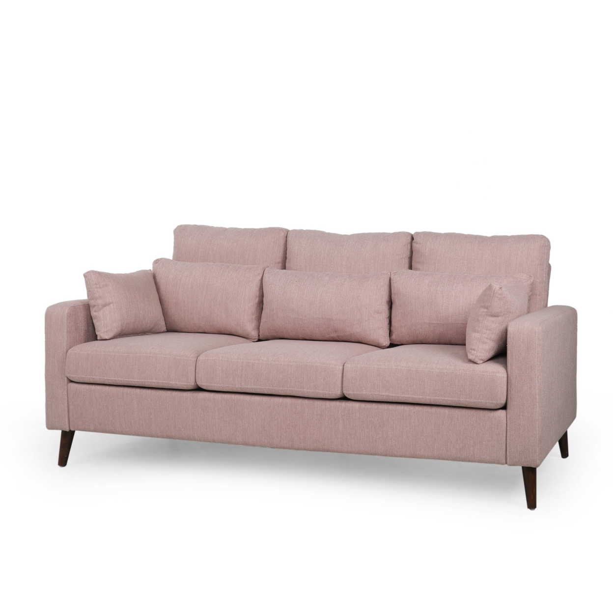 Elleah Contemporary 3 Seater Fabric Sofa - Espresso/charcoal