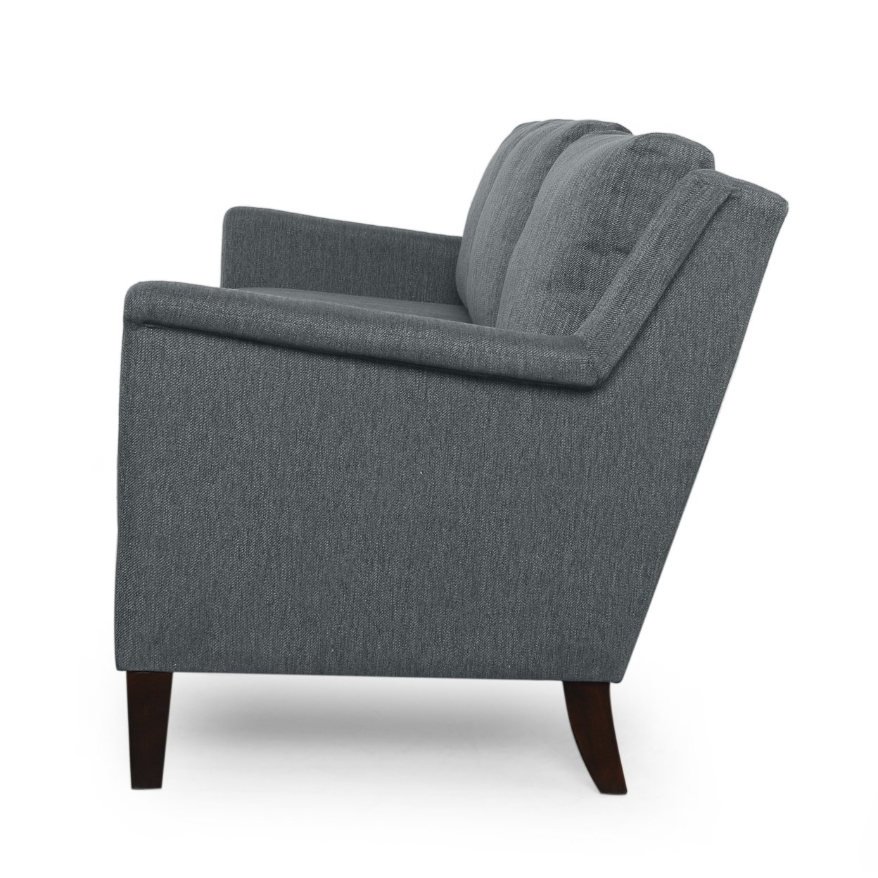 Franz Contemporary 3 Seater Fabric Sofa - Espresso/charcoal