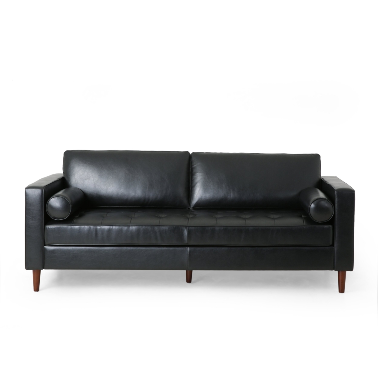 Hixon Contemporary Tufted 3 Seater Sofa - Espresso/midnight