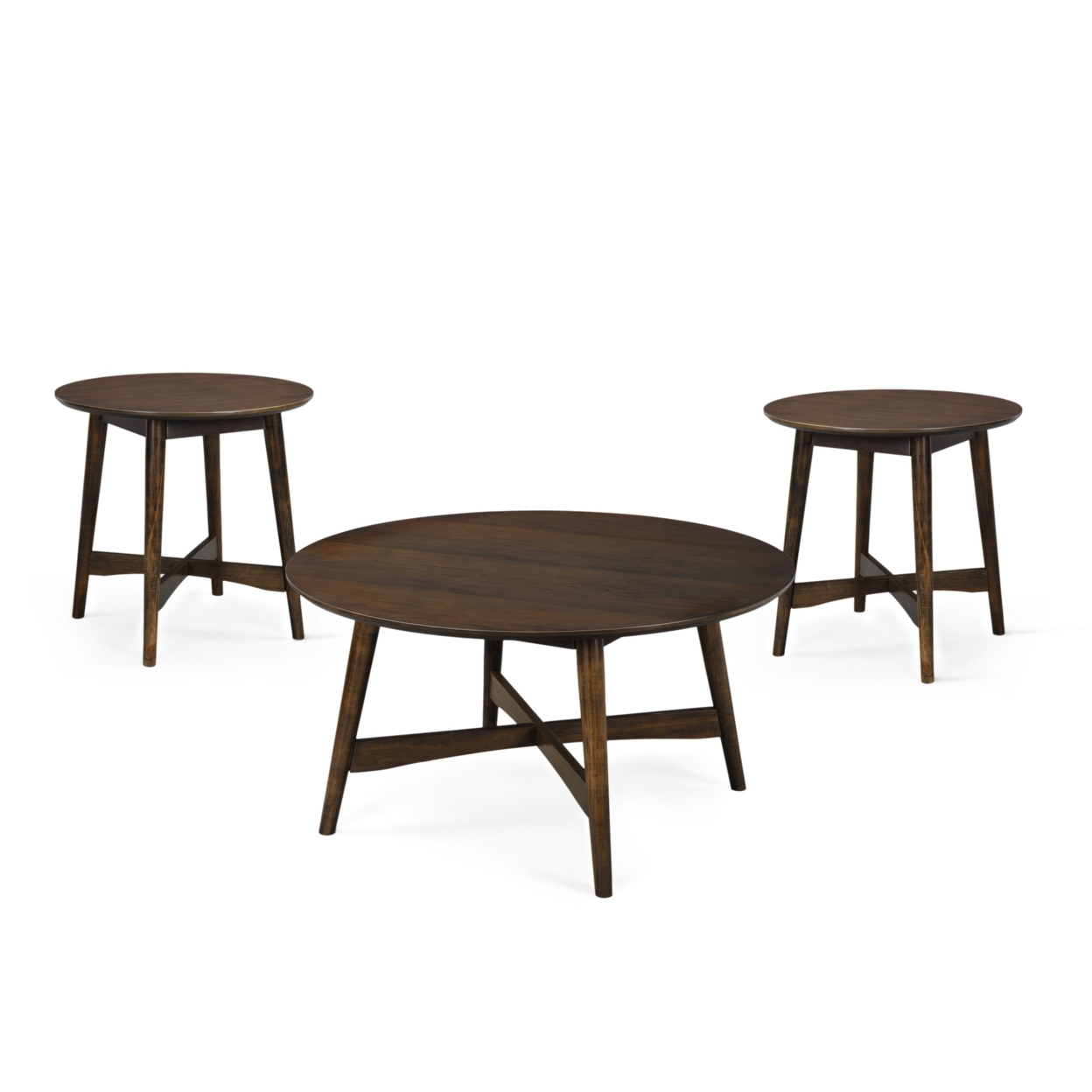 Murdock Mid-Century Modern Wood Table Set - Walnut