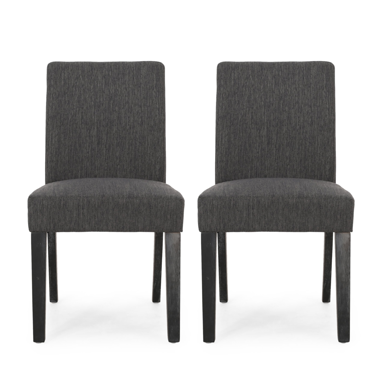 Pocatello Contemporary Upholstered Dining Chair, Set Of 2 - Charcoal/Grey