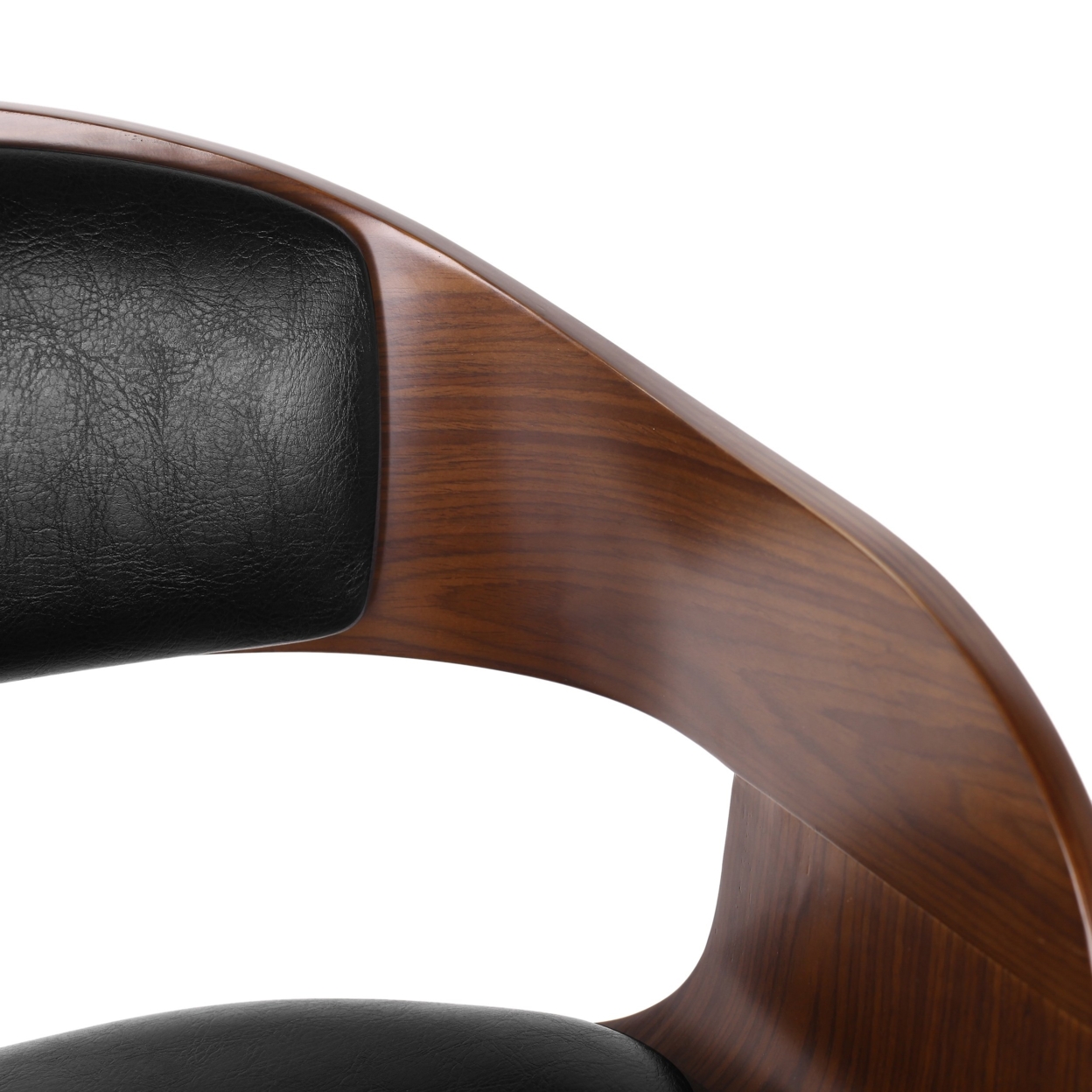 Soledad Mid-Century Modern Upholstered Swivel Barstool - Walnut/dark Brown