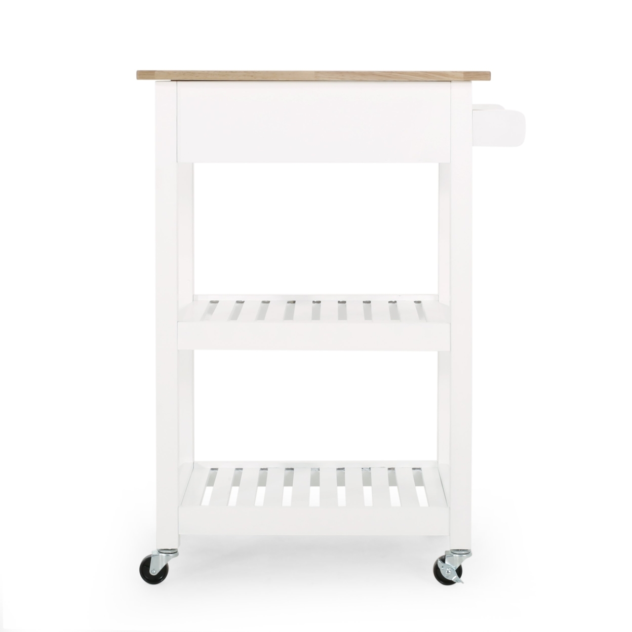 Tattnall Kitchen Cart With Wheels - White/natural