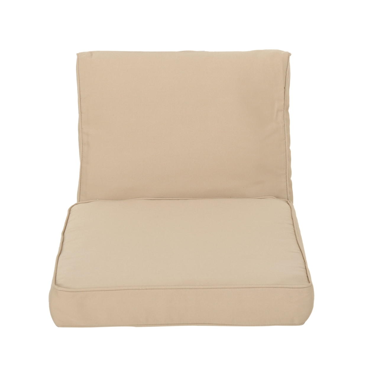 Atiyah Outdoor Water Resistant Fabric Club Chair Cushions With Piping - Tan
