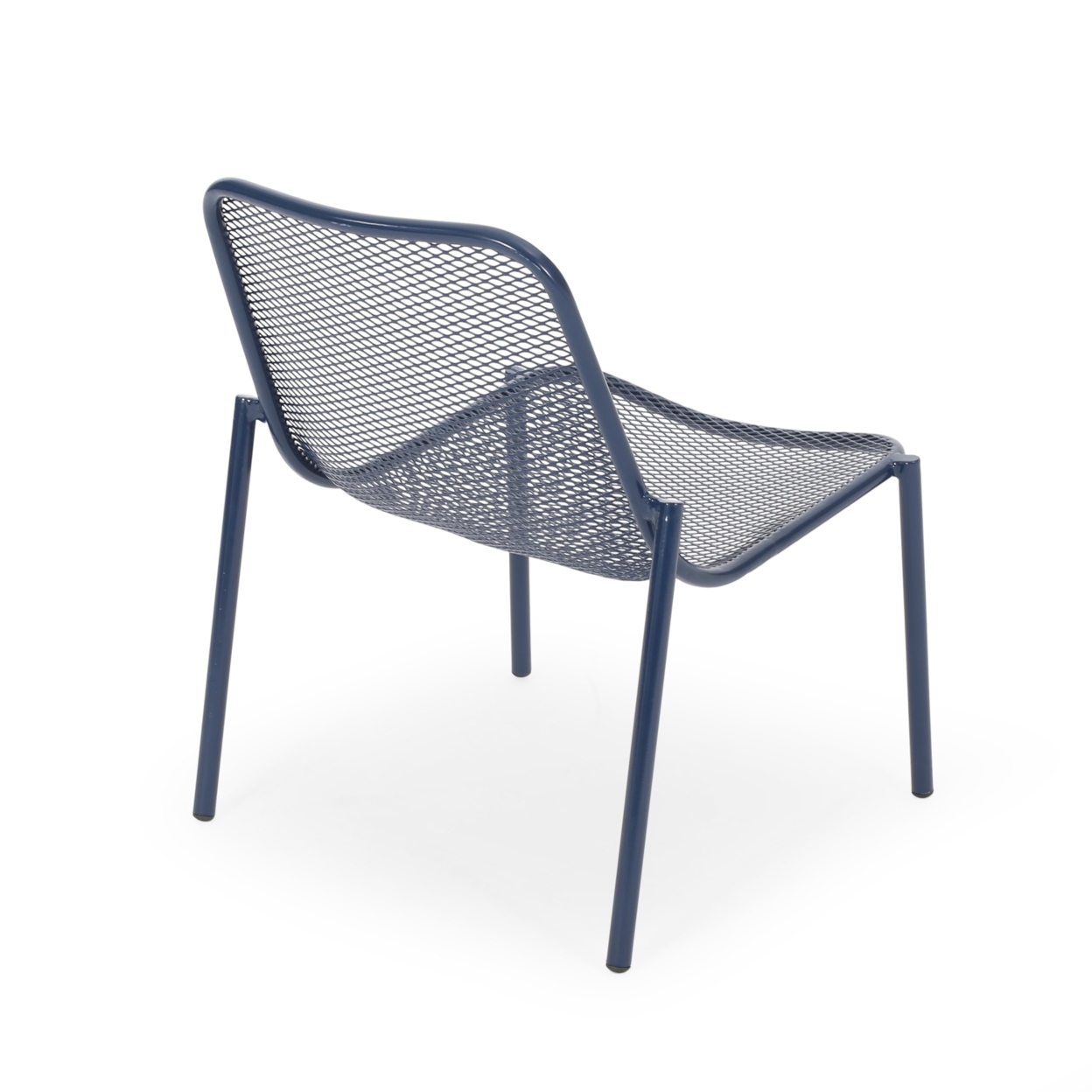 Brenner Outdoor Modern Dining Chair (Set Of 2) - Matte Navy Blue
