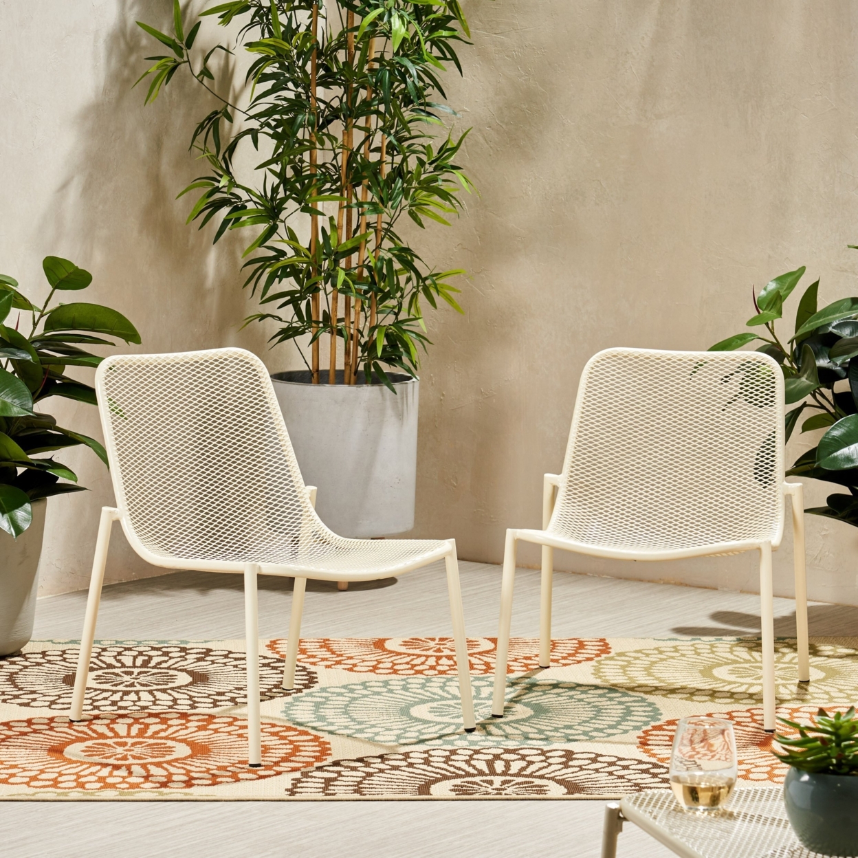 Brenner Outdoor Modern Dining Chair (Set Of 2) - Matte White
