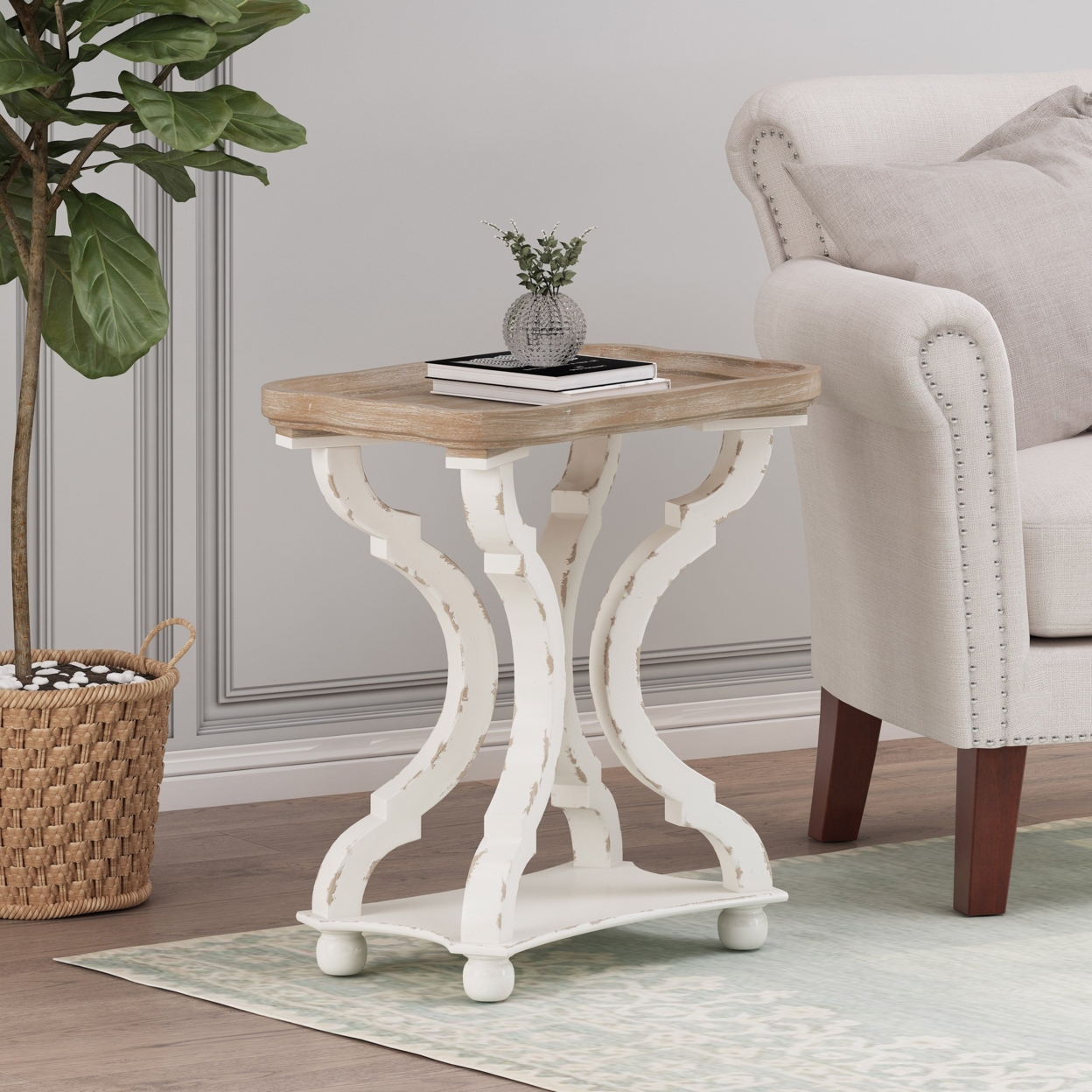 Disney French Country Accent Table With Rectangular Top - Natural