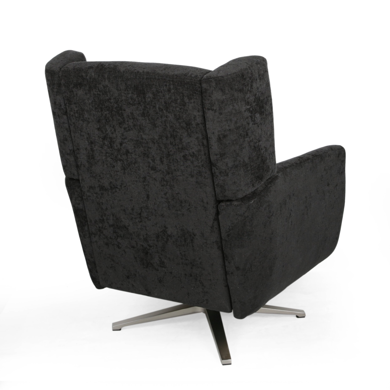 Dezi Contemporary Fabric Swivel Chair - Black/light Champagne
