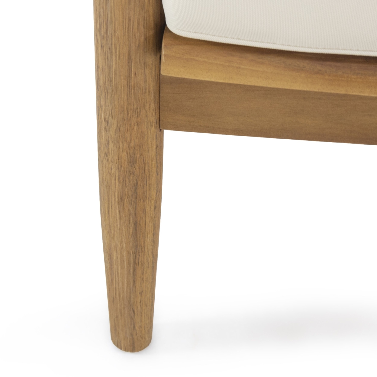 Emmry Outdoor Acacia Wood Club Chair, Set Of 2 - Teak/beige