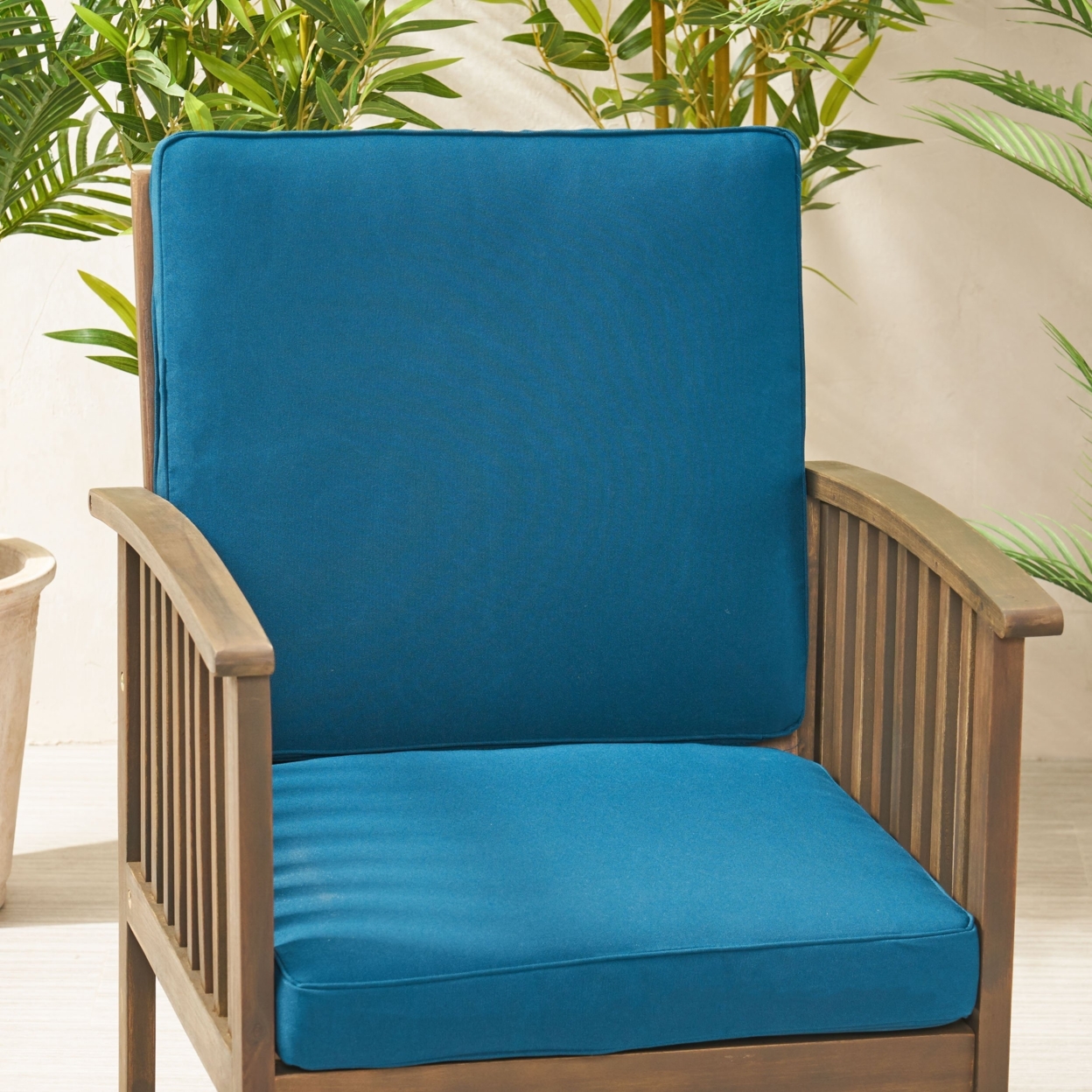 Eydan Outdoor Water Resistant Fabric Club Chair Cushions - Dark Teal