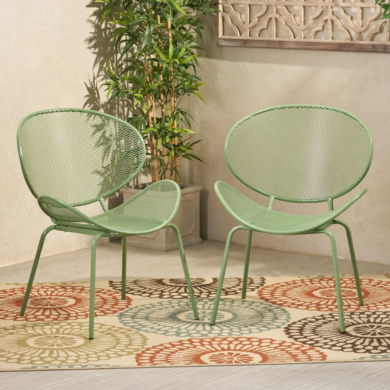Jailynn Outdoor Dining Chair (Set Of 2) - Matte Orange