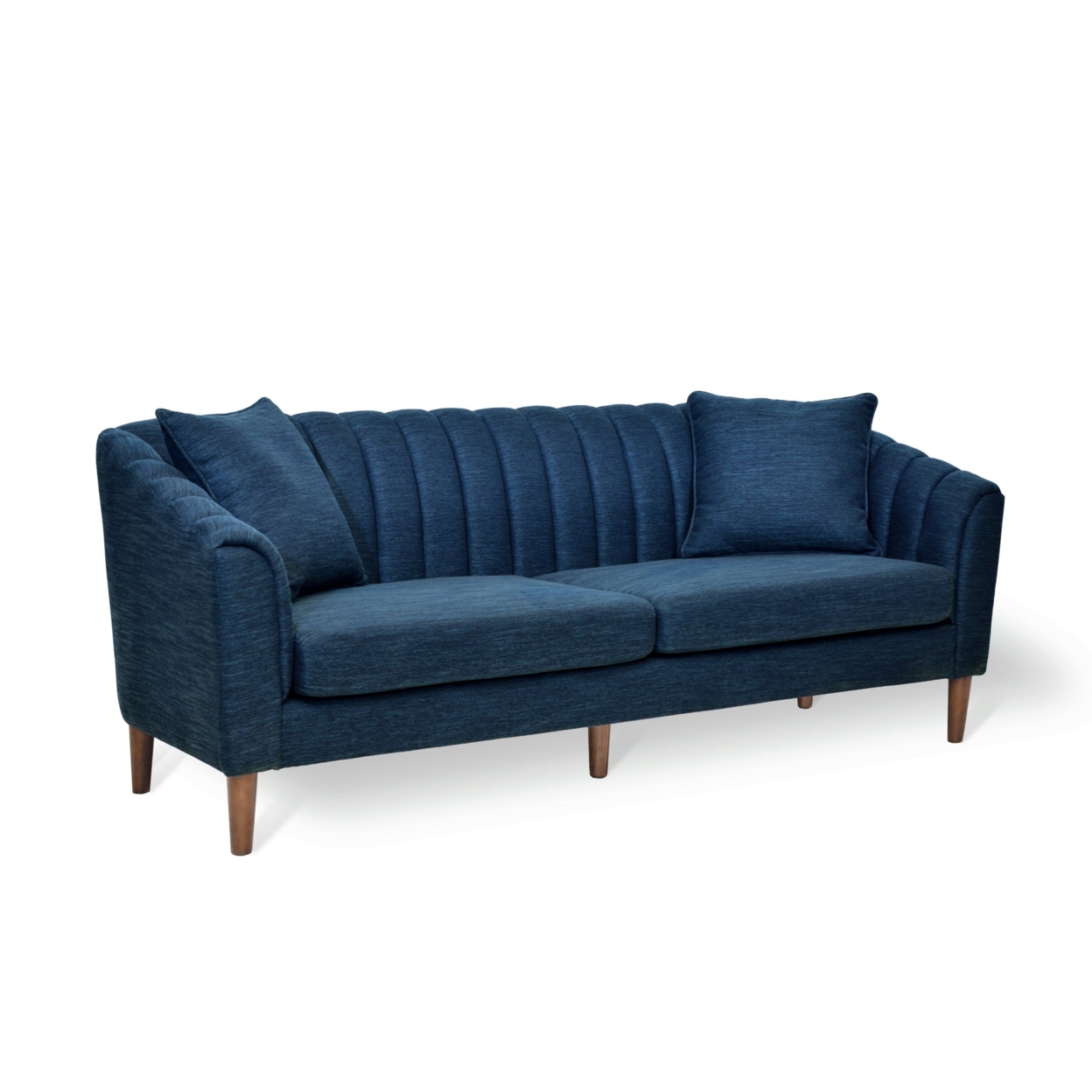 Jeannie Contemporary Fabric 3 Seater Sofa - Navy Blue