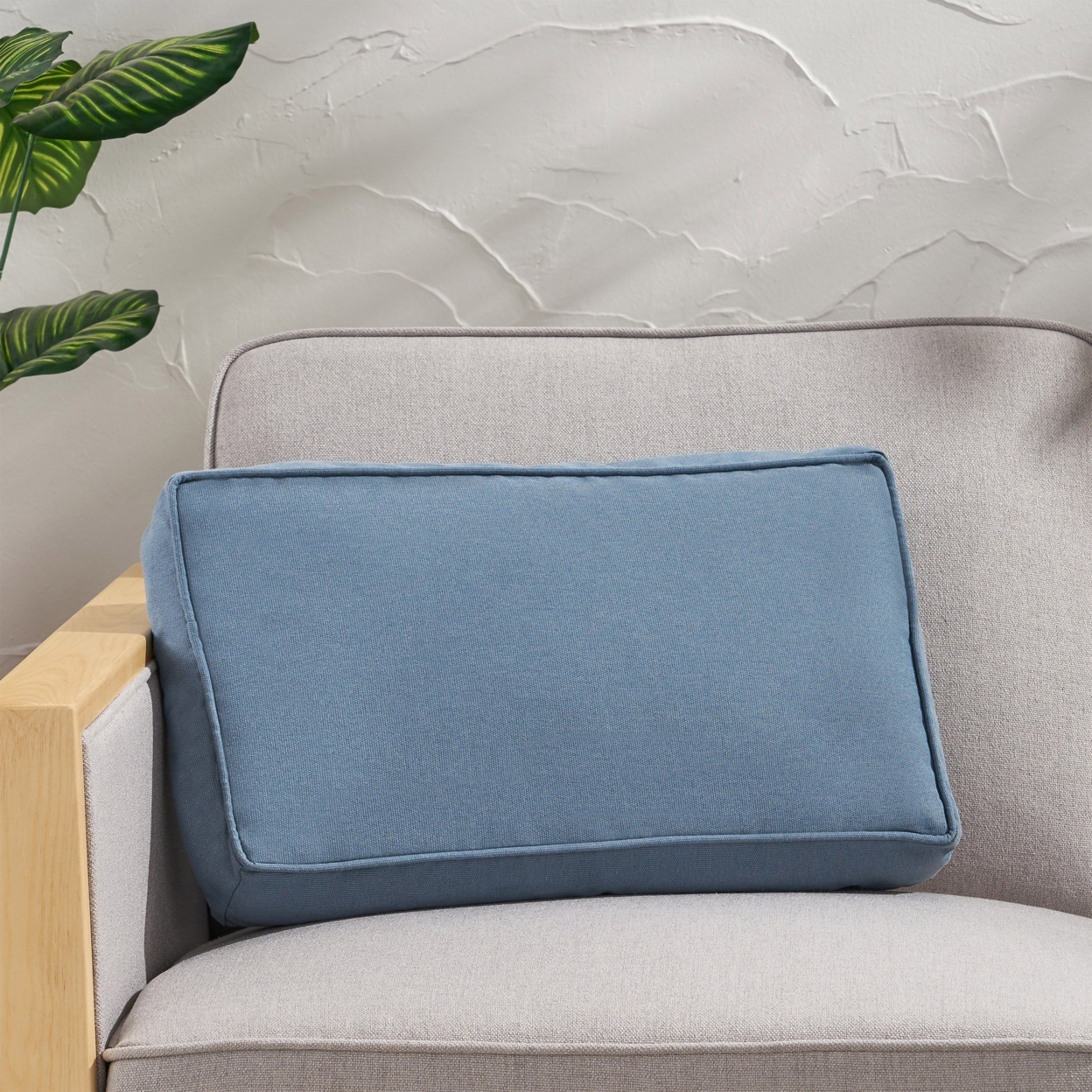 Kimani Rectangular Water Resistant 12x20 Lumbar Pillow - Blue