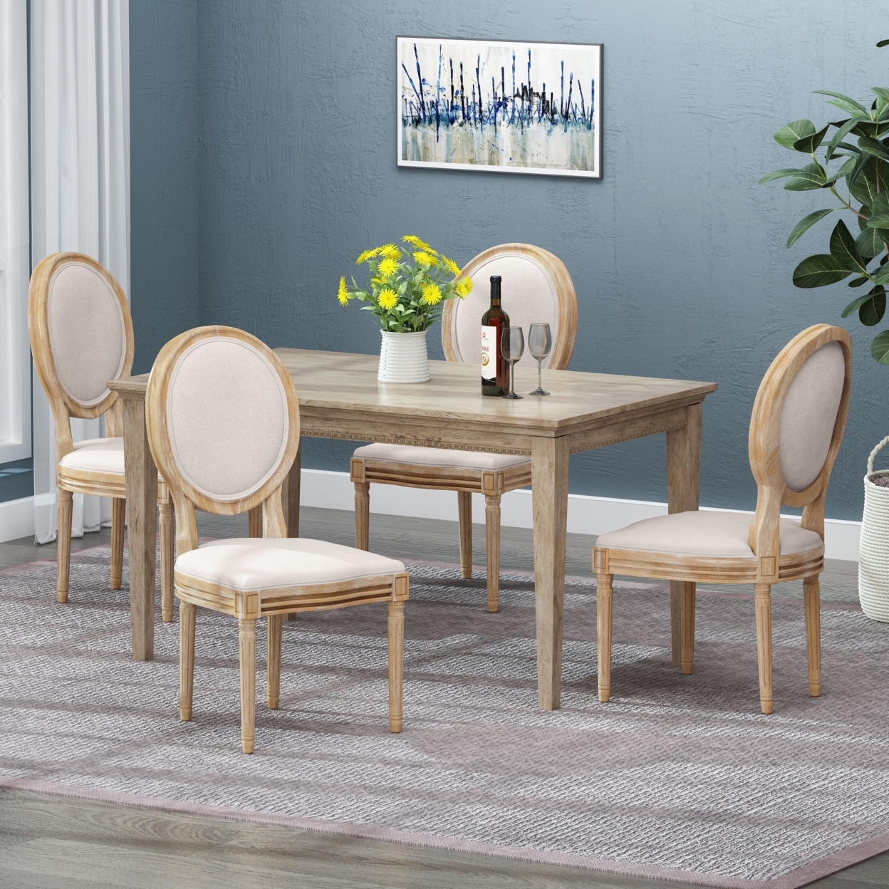 Lariya French Country Dining Chairs (Set Of 4) - Beige/natural