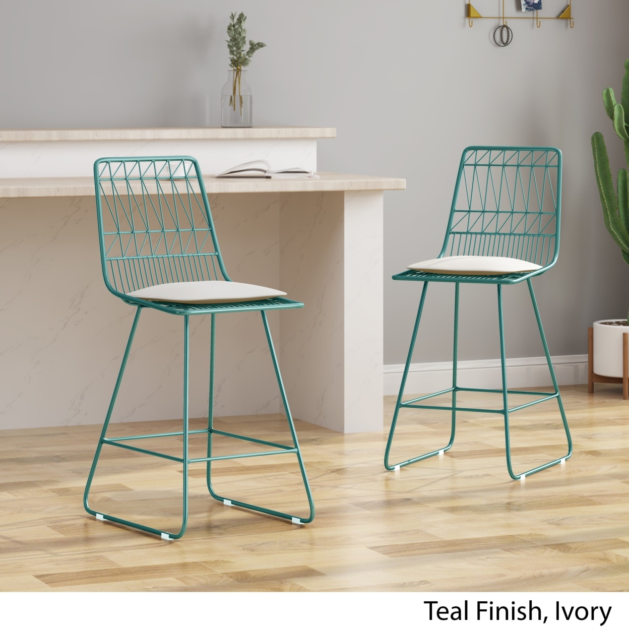 Lilith Counter Stools - Light Brass